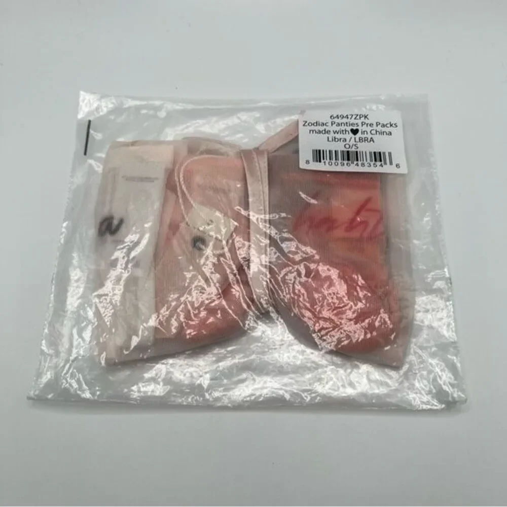 We Are Hah Zodiac Thongs Panties Pre Packs Libra Set of 3 NWT